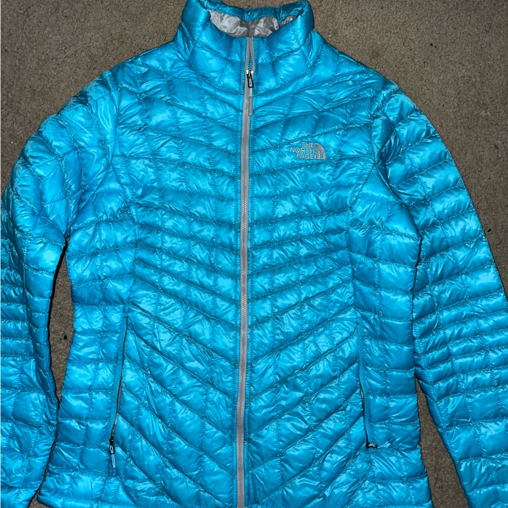 Teal Blue North Face Jacket. Size Medium